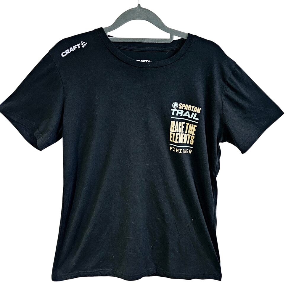 Women's Size XL Spartan Trail Race Tee Shirt Black Event Finisher Workout